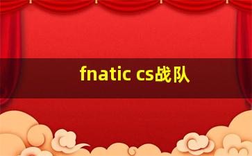 fnatic cs战队